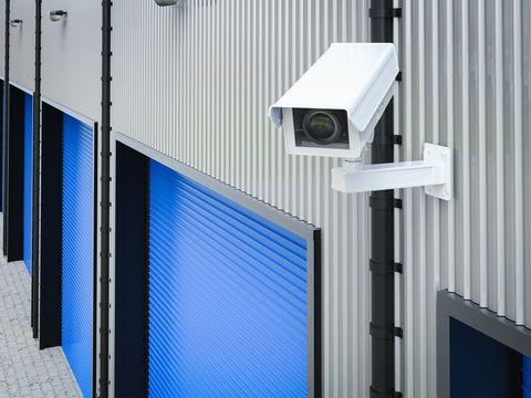Storage Units — Security Camera on Warehouse in Corpus Christi, TX