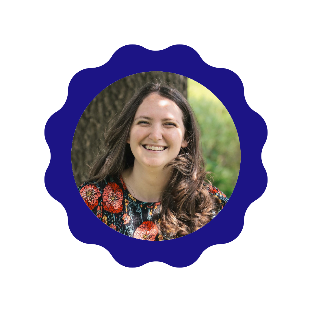 Rachel, owner of Virtual Rani, wearing a crown