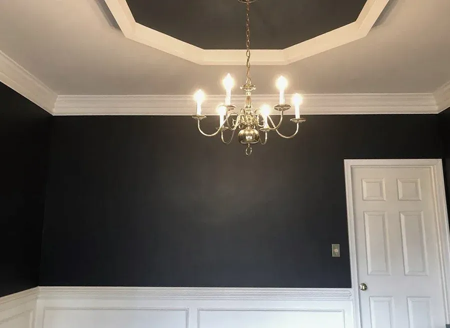 Kitchen Cabinet Painting Mechanicsville, VA: 
Black Dining Room Walls
Black Dining Room Ceiling