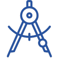 a blue and white logo of engineering