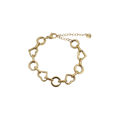 Hart & cirkel schakelarmband