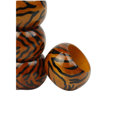 Servetringen panterprint set van 4