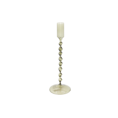 Glazen groene kandelaar groot