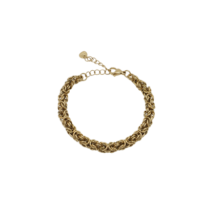 Goudkleurige gevlochten schakelarmband