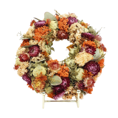 Droogbloemen krans – oranje