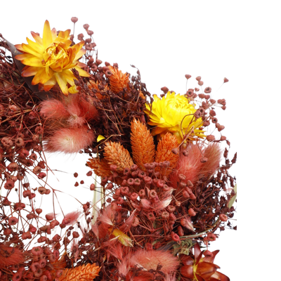 Droogbloemen krans – roze