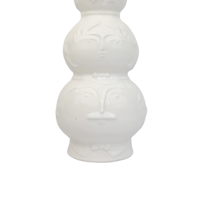 witte vaas met 3 gezichten