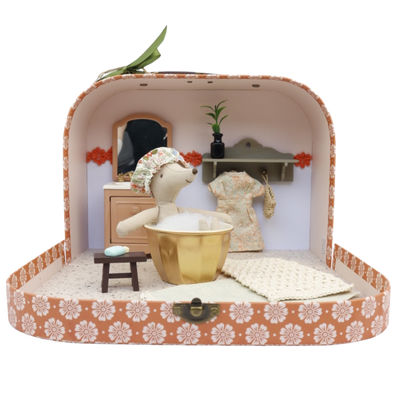 Speelkoffertje – badkamer muisje