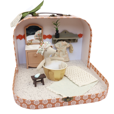 Speelkoffertje – badkamer muisje