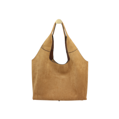 Suède look schoudertas cognac