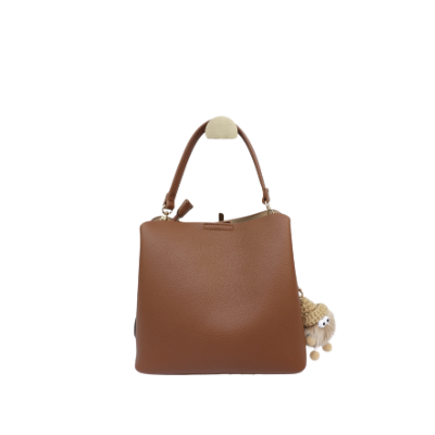 Bruine tas met sleutelhanger