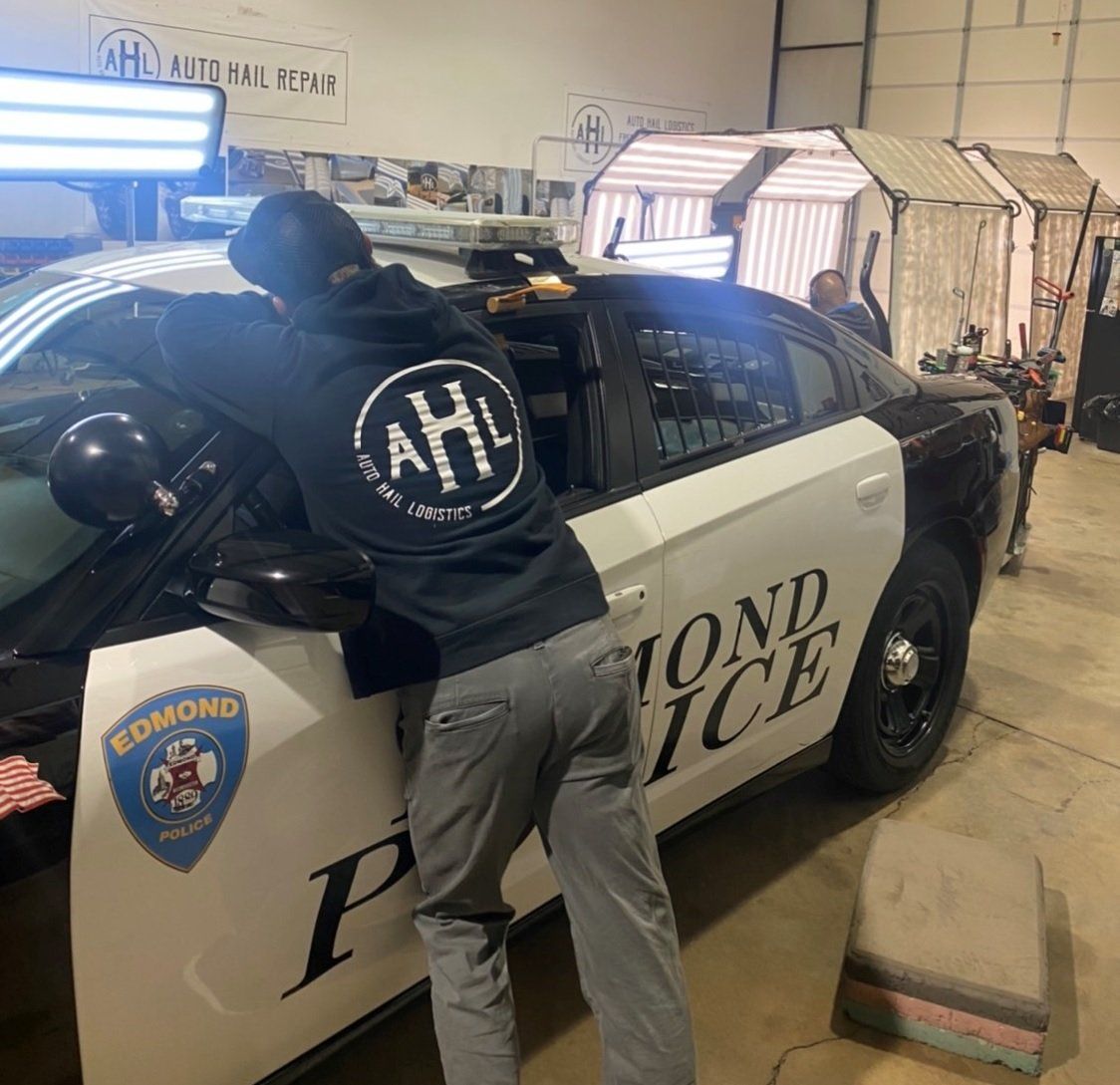 Fixing Police Car — Edmond, OK — Auto Hail Logistics