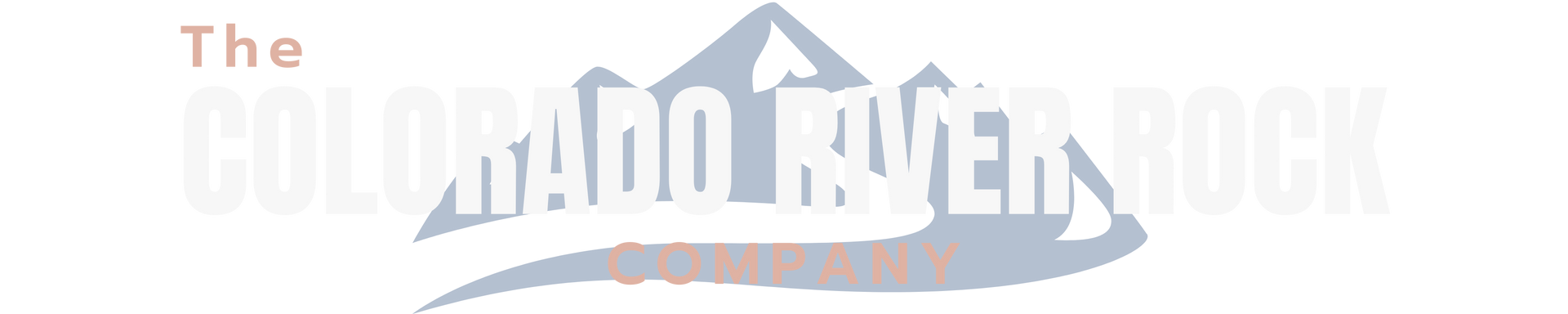 A logo for the colorado river company with a mountain in the background