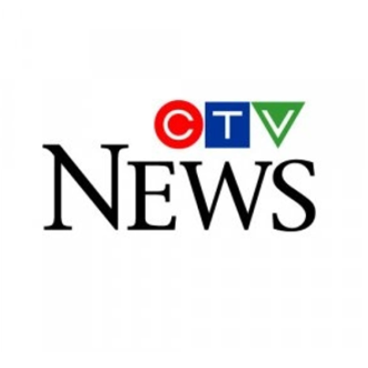 a logo for ctv news with a red blue and green triangle