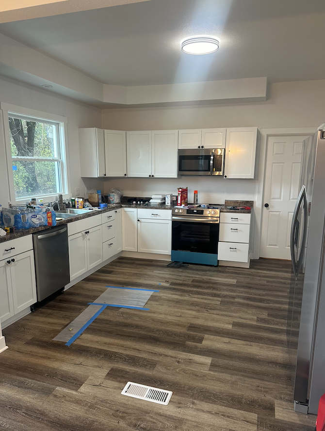 Kitchen after the remodel.