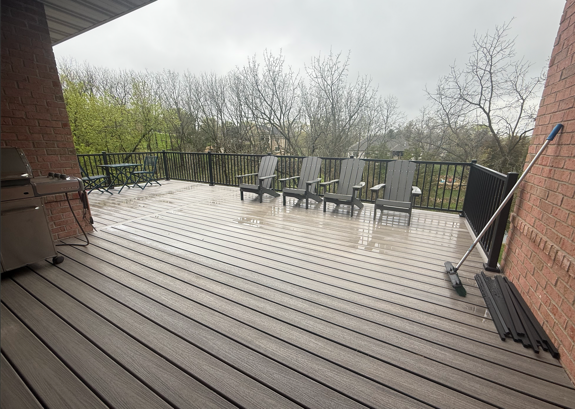 Backyard transformation with new custom-built composite deck