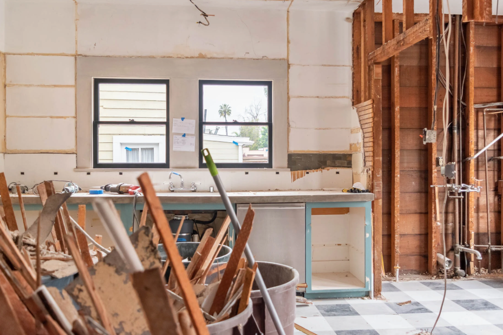Demolition of kitchen right before the amazing remodel