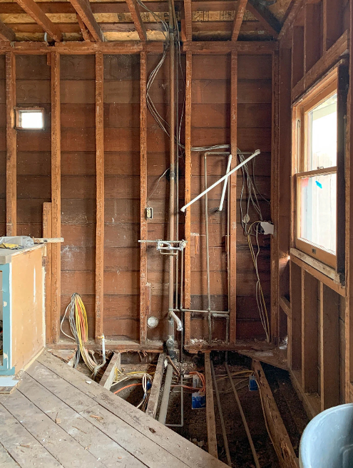 Demolition of kitchen for remodel