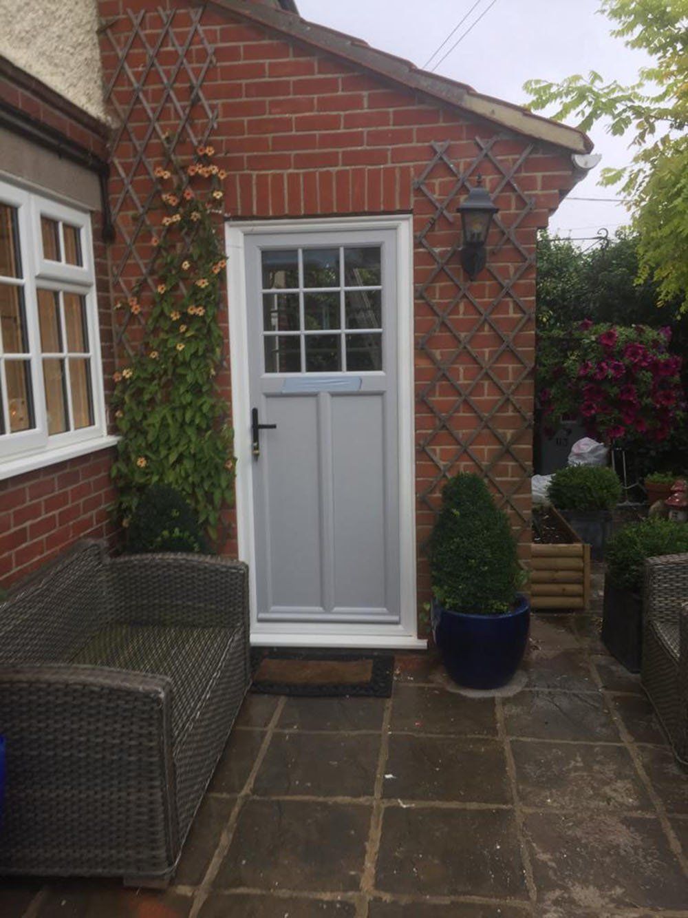 UPVC Ixworth Suffolk door in RAL colour Telegrey 4 – Aldeburgh, Suffolk