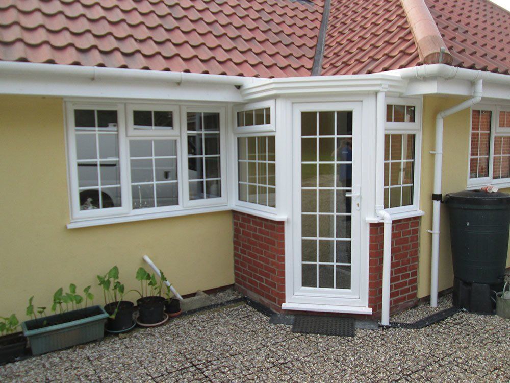 Brick built porch with UPVC windows and doors with Georgian bars – Norwich, Norfolk