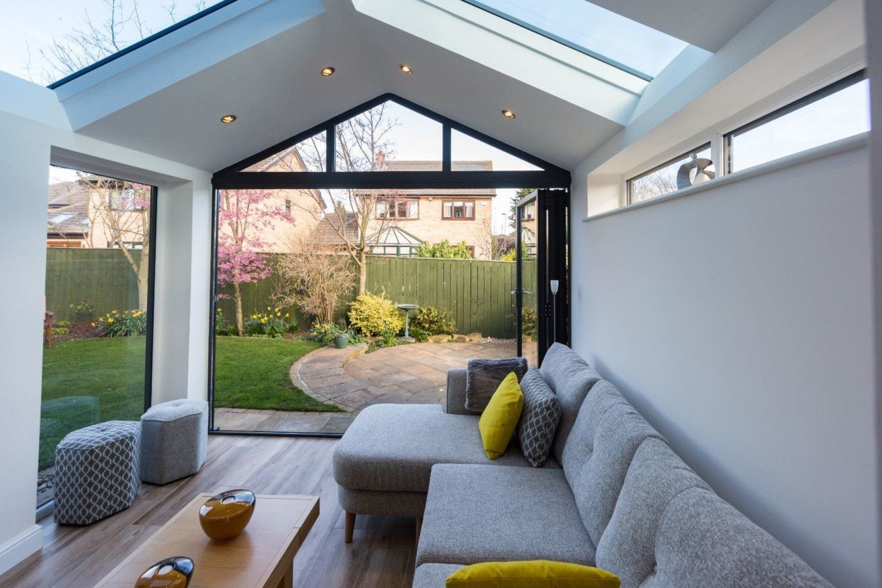 Gable End Conservatory with bifold doors