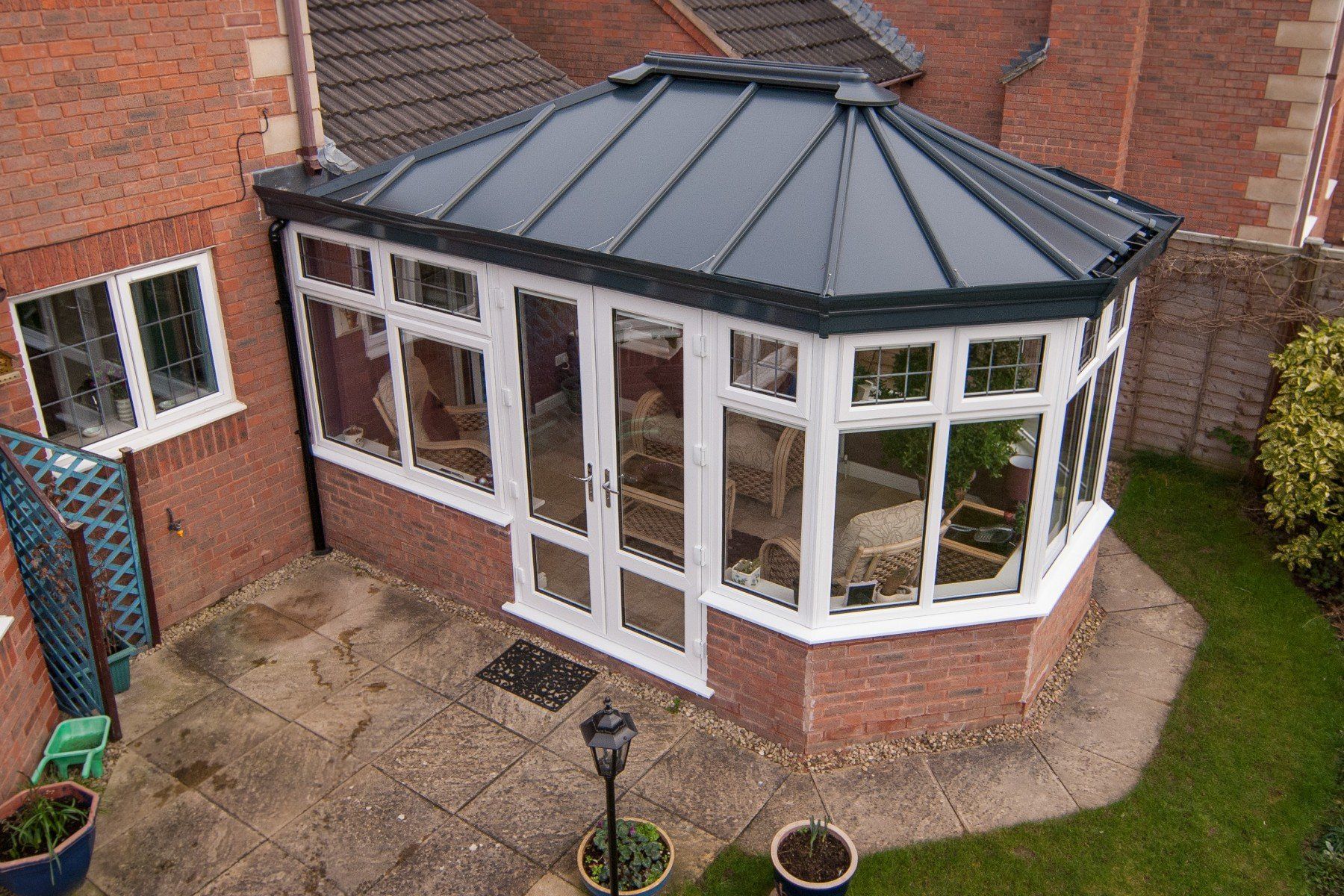Victorian Conservatory with glass roof