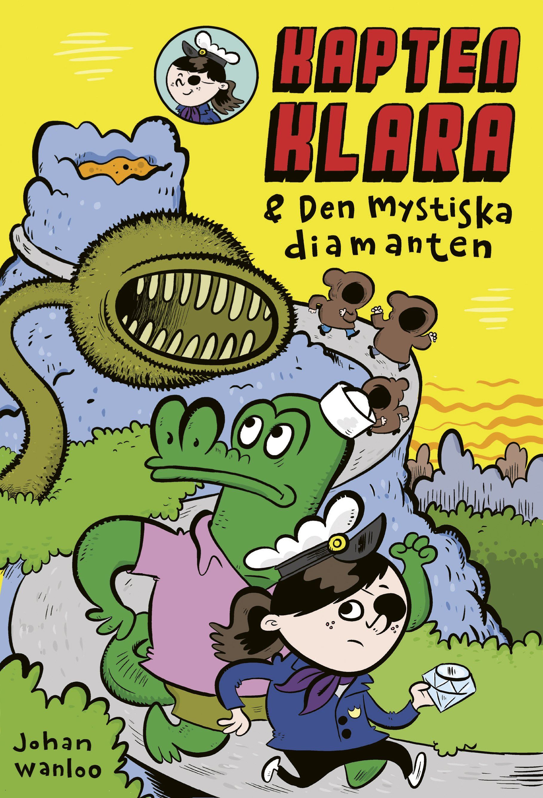 Barnboken Kapten Klara och den mystiska diamanten är skriven av Johan Wanloo på Stevali Bokförlag.