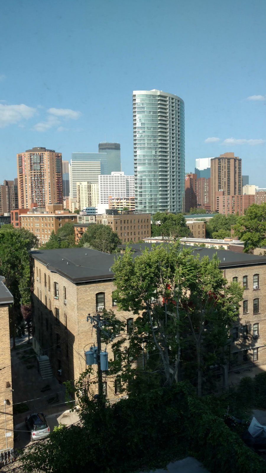 View of the city from window