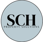 Logo for SCH Property Solutions: black initials "SCH" above text "PROPERTY SOLUTIONS" in a light blue circle.
