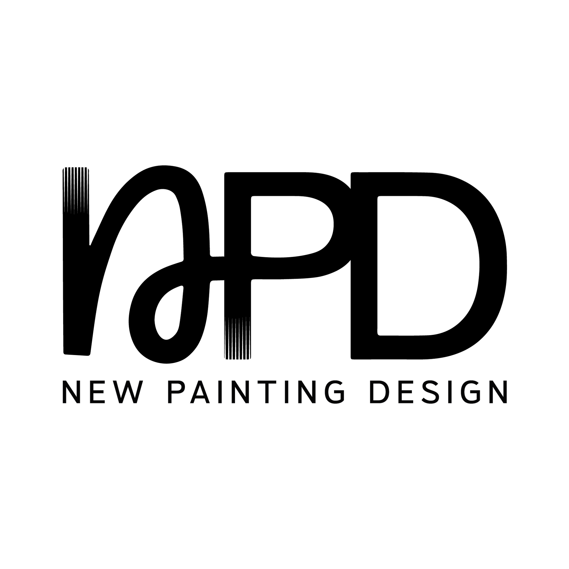 Sagoma di un albero nero in un cerchio colorato, circondata da pennellate nere e marroni su sfondo bianco.