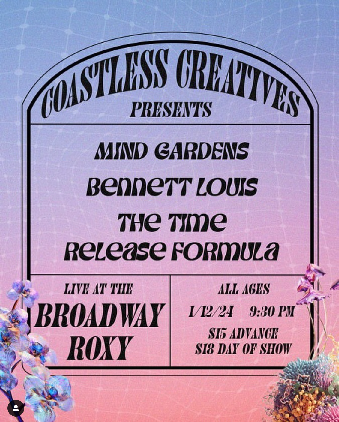 Mind Gardens at Roxy on Broadway January 12, 2024