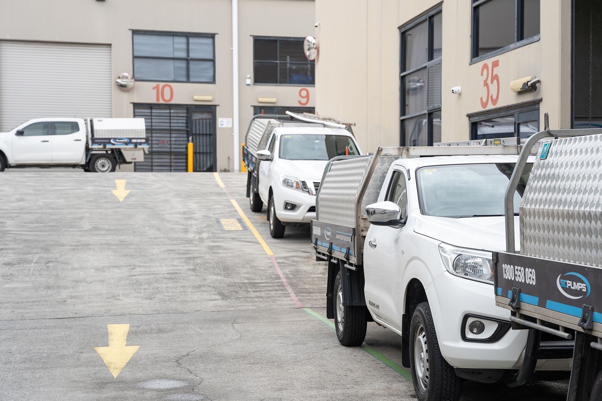 SC Pumps service trucks.
