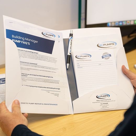 Sydney Central Pumps building manager pump FAQ and maintenance documentation