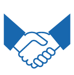 Shaking hands icon.
