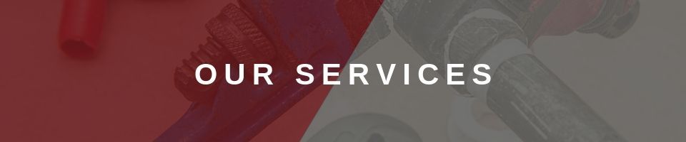 A red and dark gray header with the white, centered text