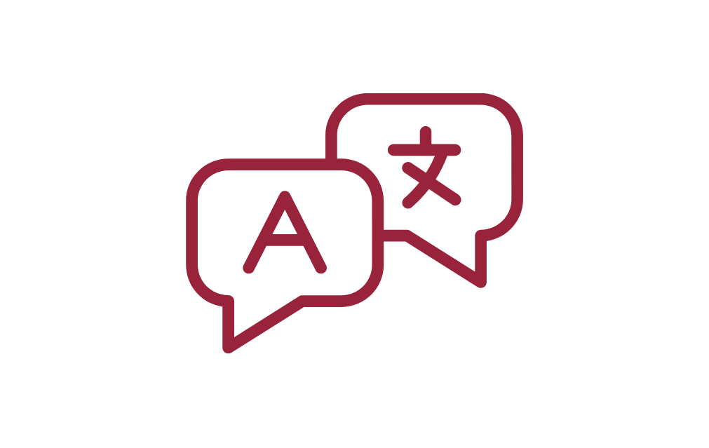 Two speech bubbles with the letters a and x on them.