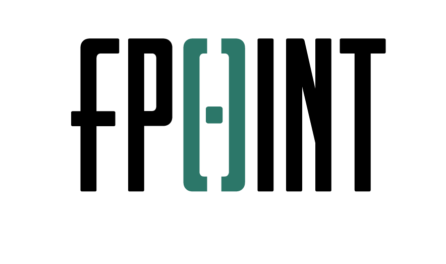 Een logo voor fpoint wordt weergegeven op een witte achtergrond