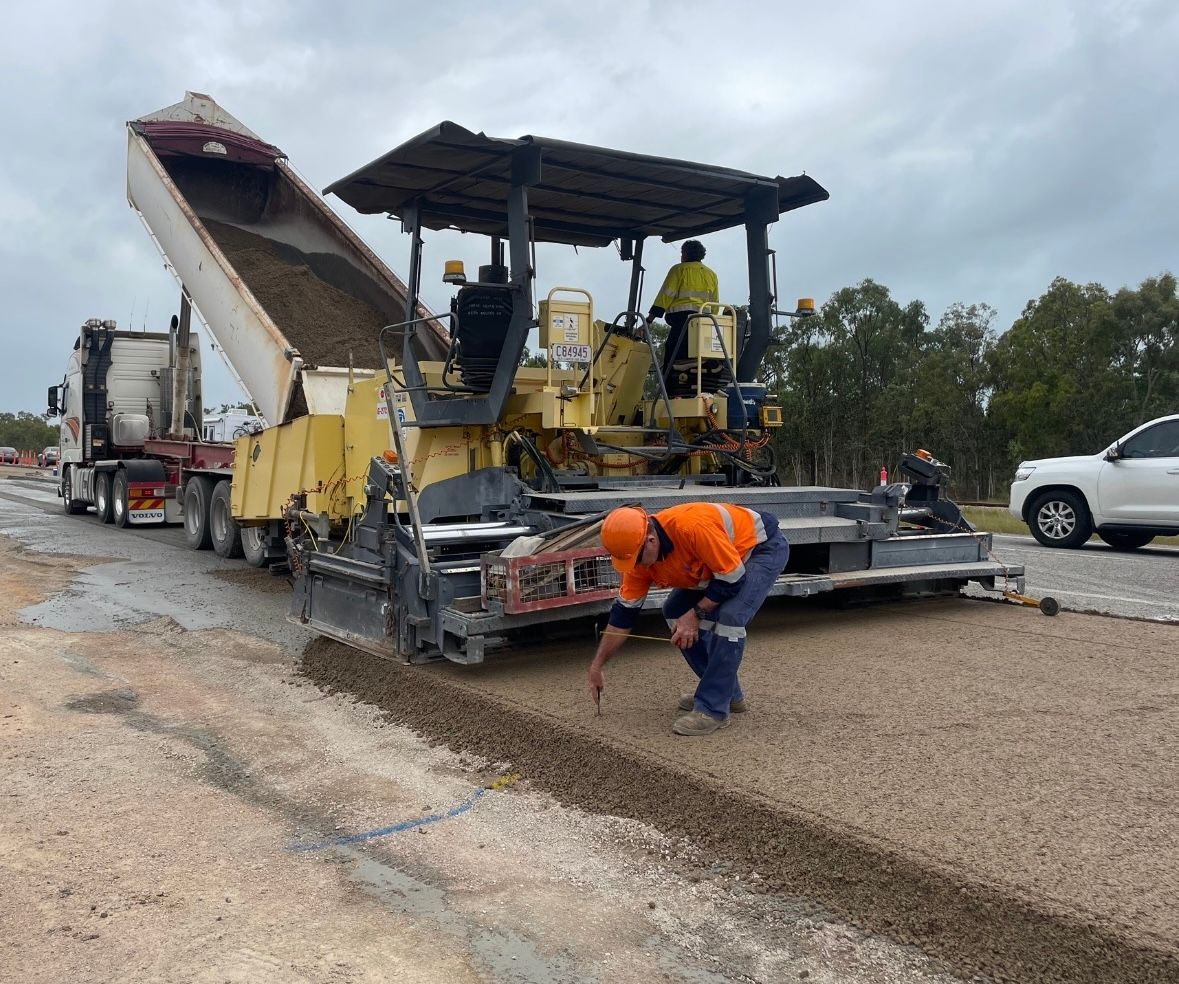 Testing The Paving  — Road Construction in Townsville