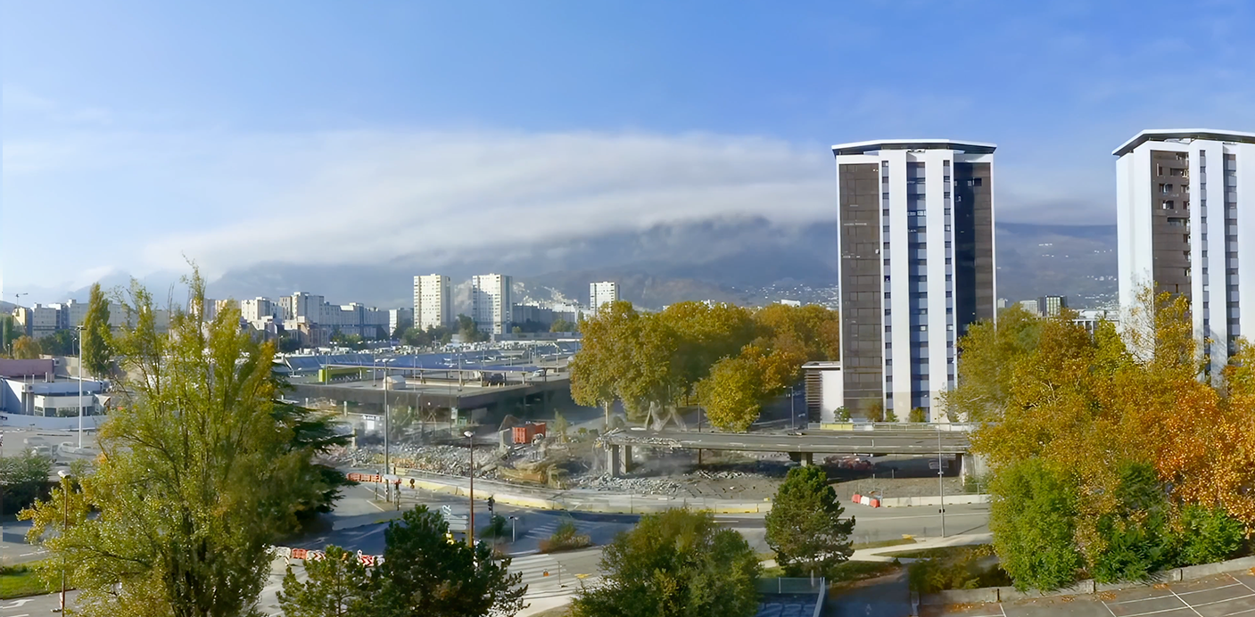 Déconstruction de l'autopont l'autopont Marie-Reynoard (Grenoble en 2021