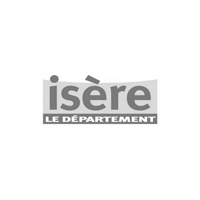 Un logo noir et blanc pour le département isère