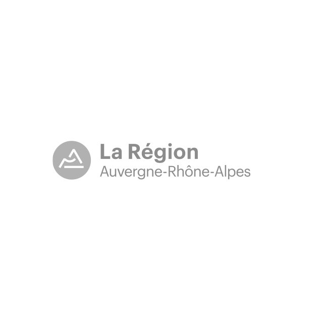 Un logo noir et blanc pour la région auvergne-rhone-alpes.