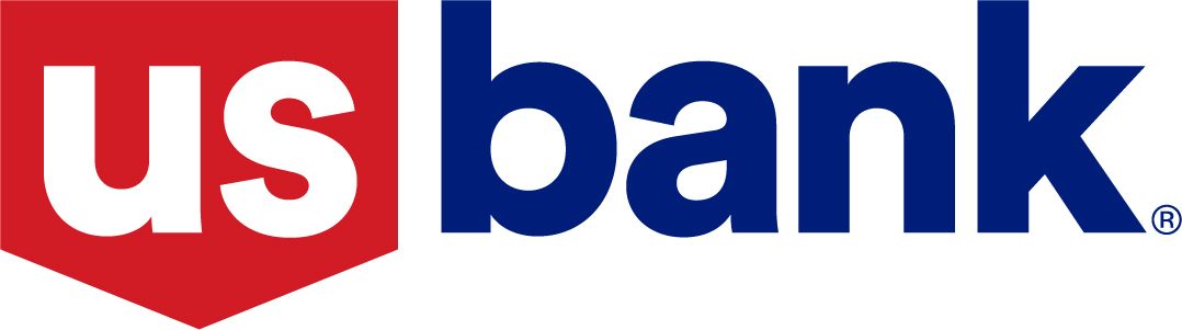 A logo for us bank is shown on a white background