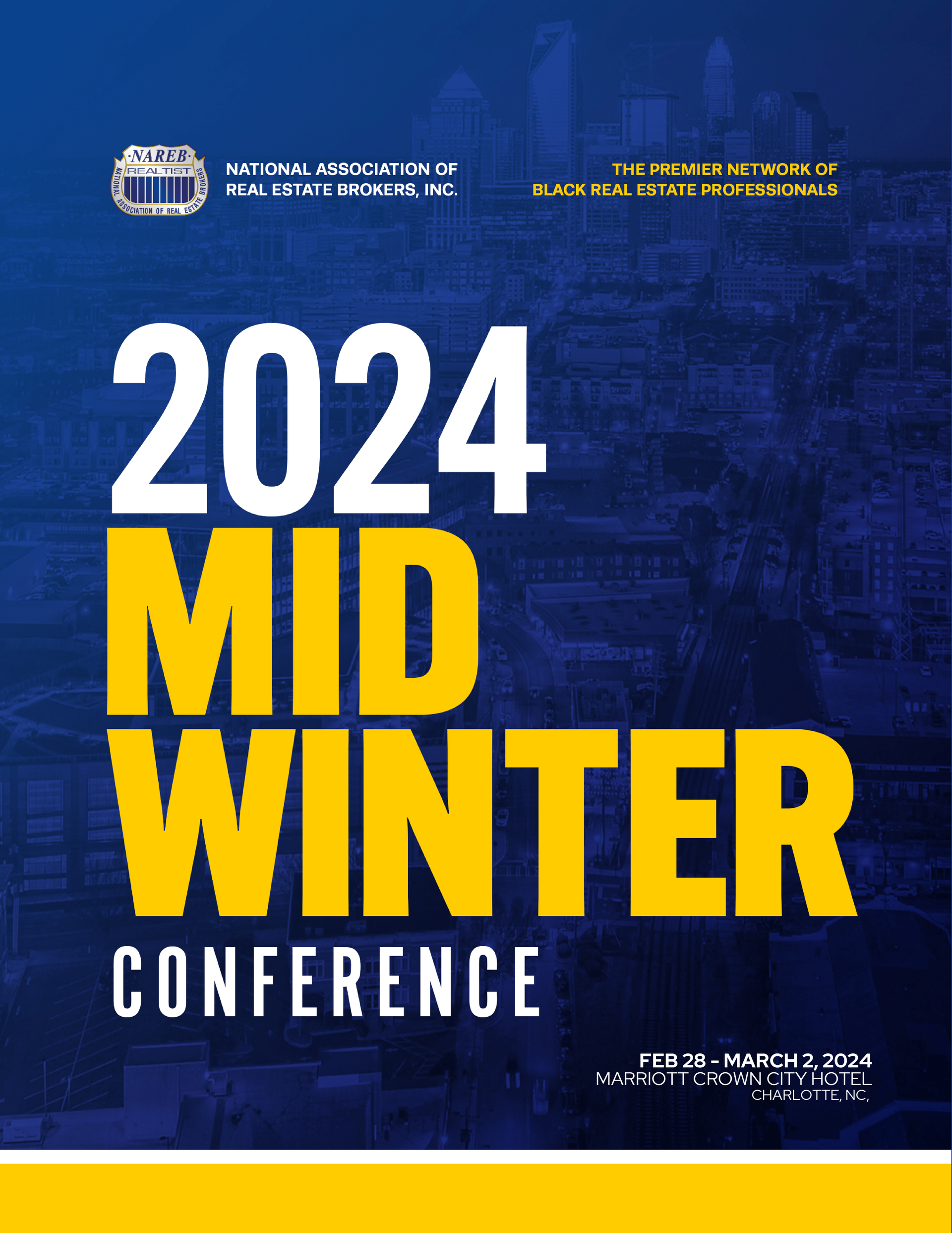 A poster for the 2024 mid winter conference