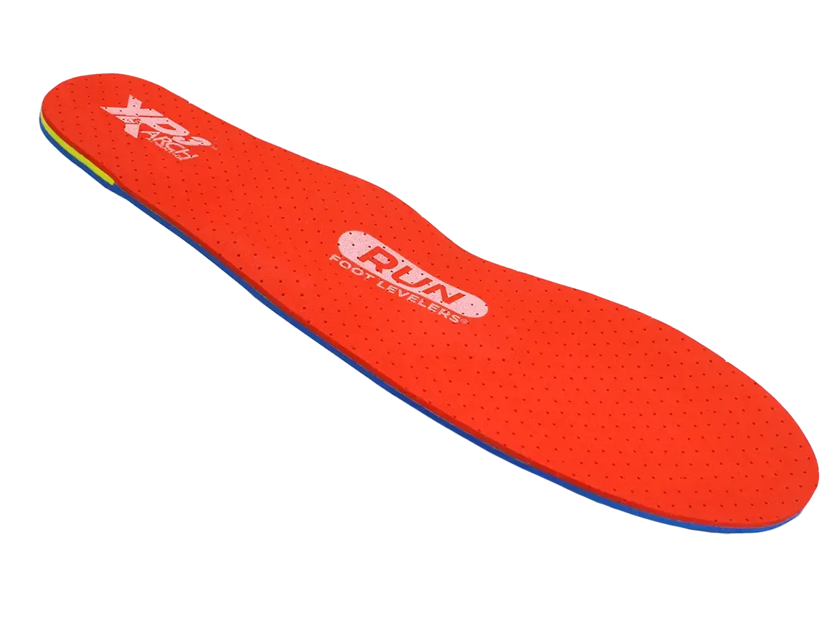 Orange running shoe insole with