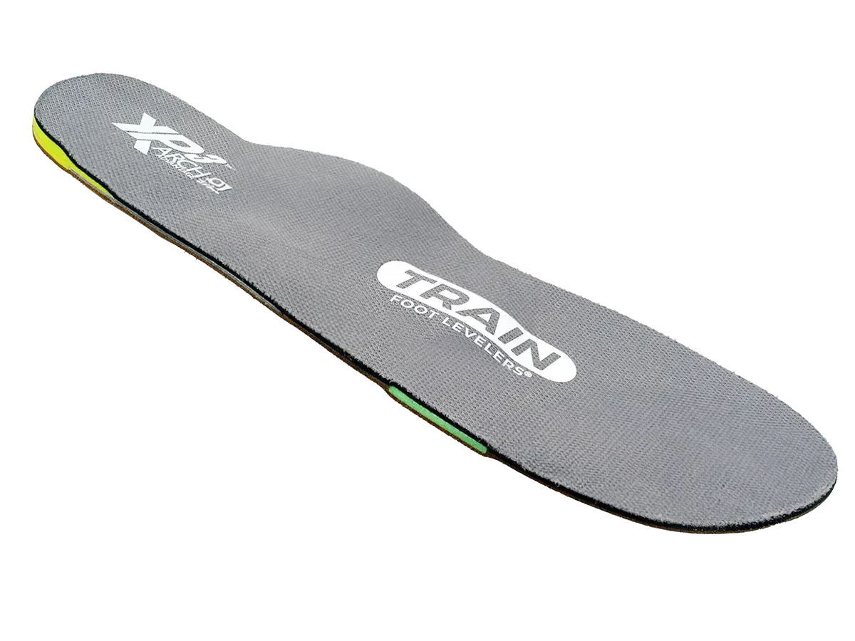 Gray insole with the word