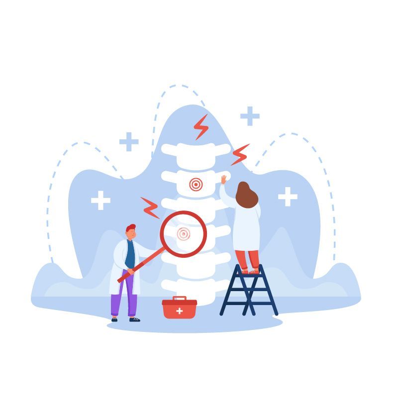 graphic showing peripheral neuropathic pain points in the feet and hands