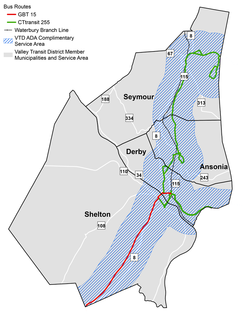 CT Naugatuck valley bus routes