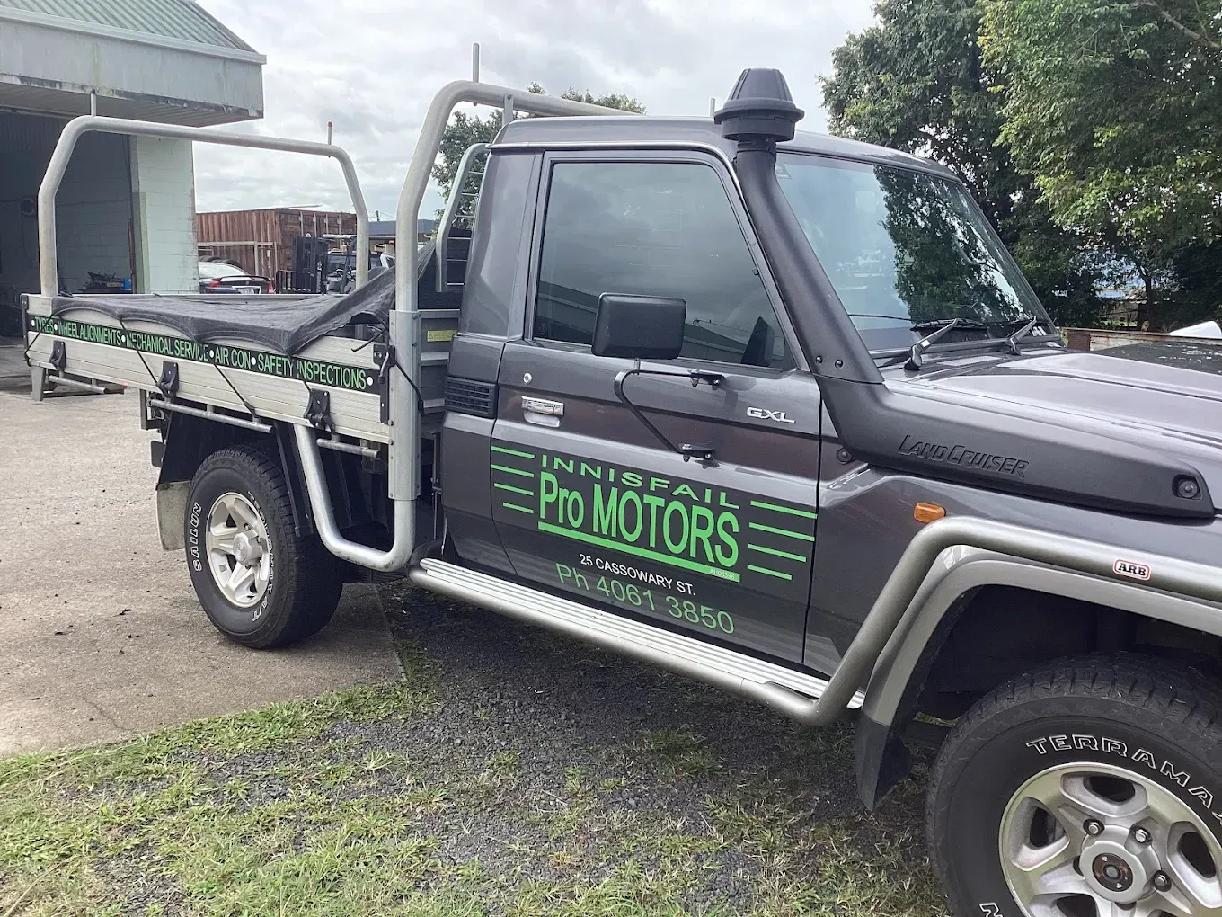 Gray pickup truck with 