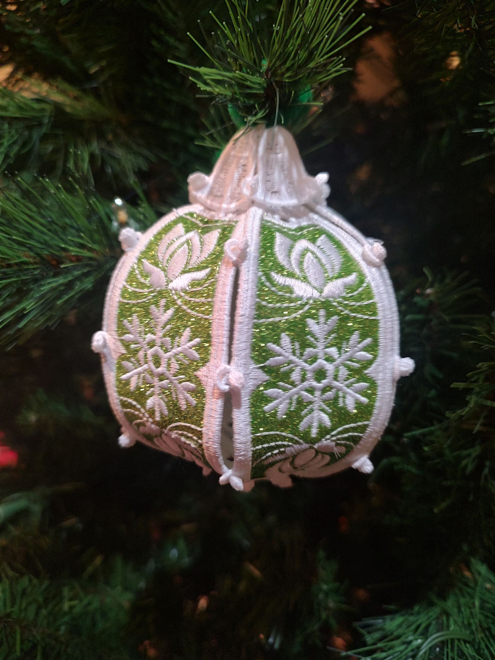 Green Metallic Snowflake FSA