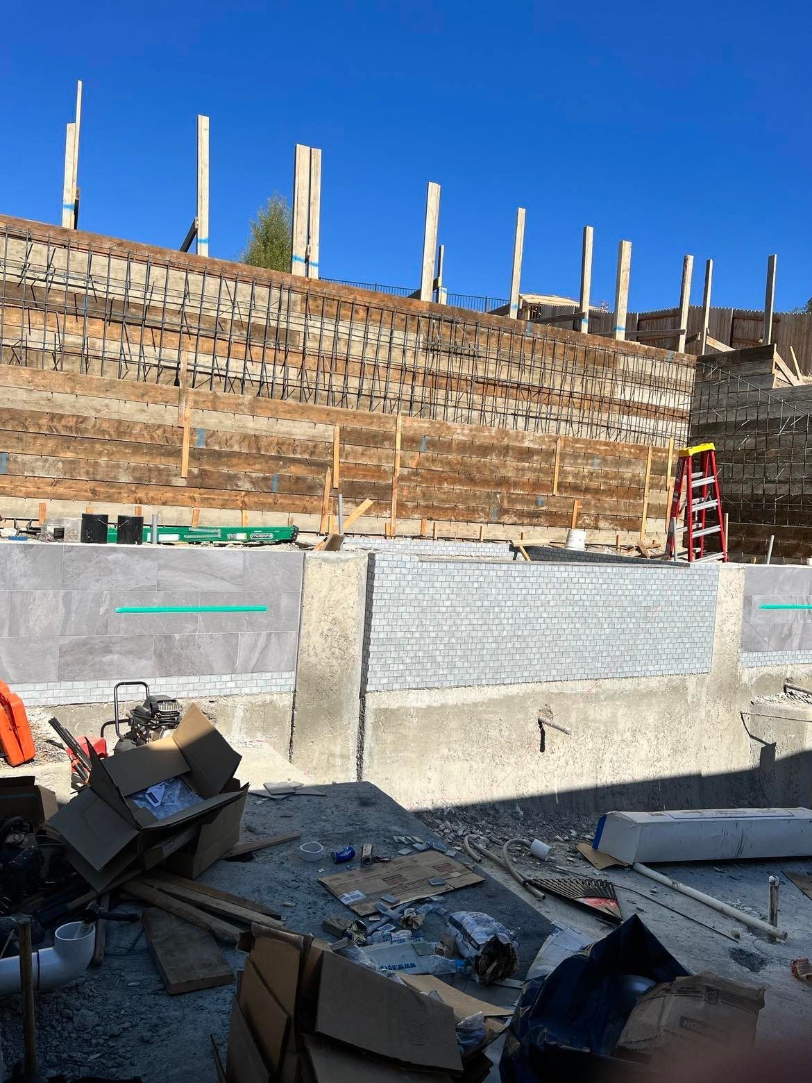 WEST VILLAGE CONCRETE RETAINING WALL FRAMING DAY